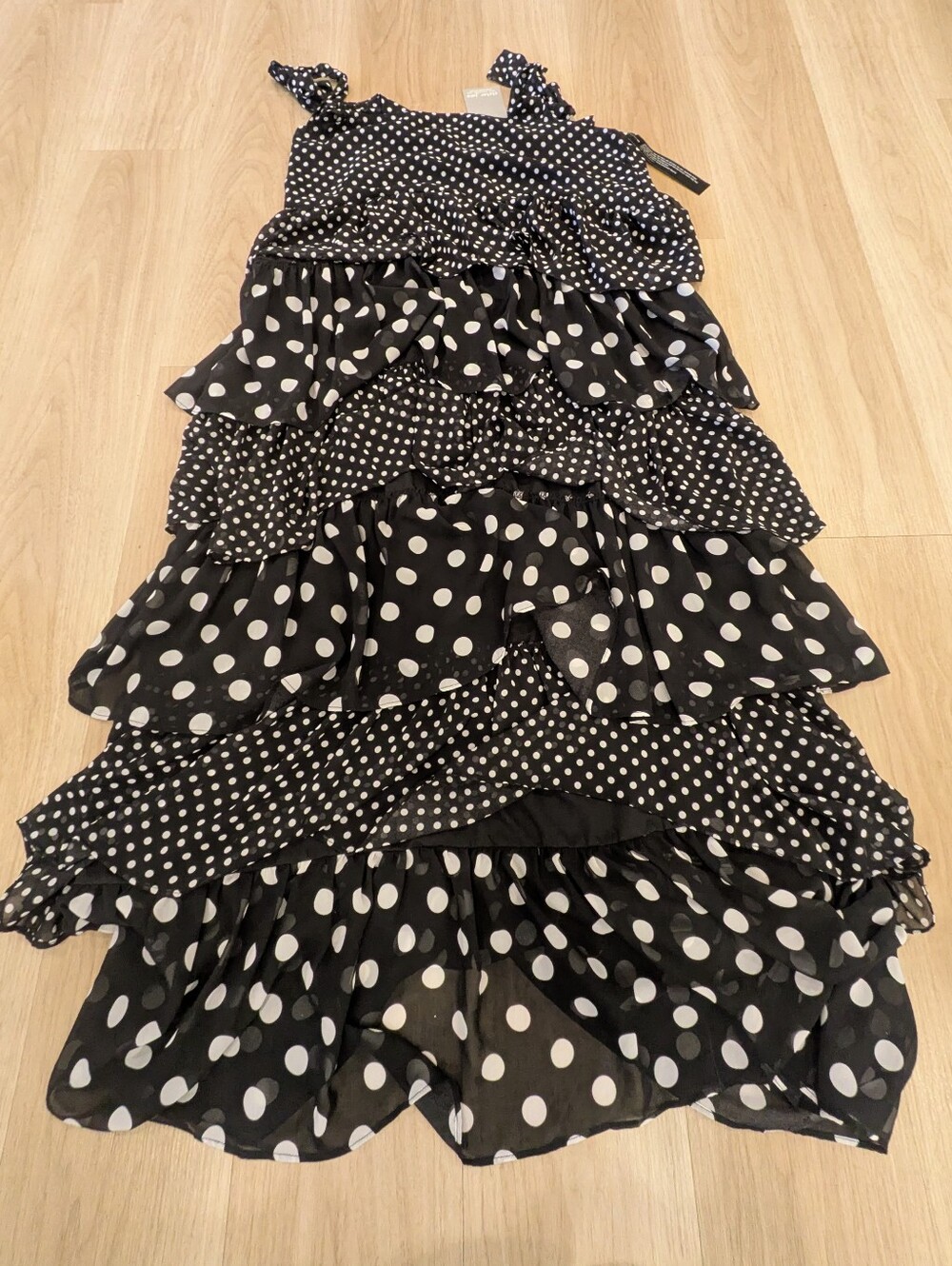 Sister Jane NWT Tiered Layered Polka Dot Maxi Dress Size XL